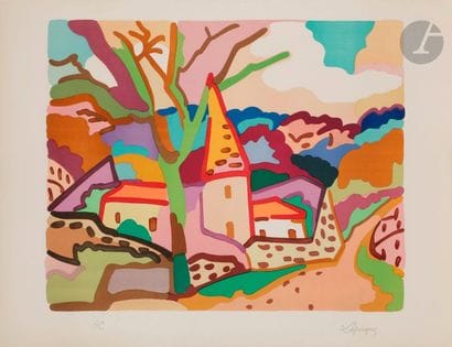 Charles LAPICQUE (1898-1988)
Manoir en Bourgogne,...