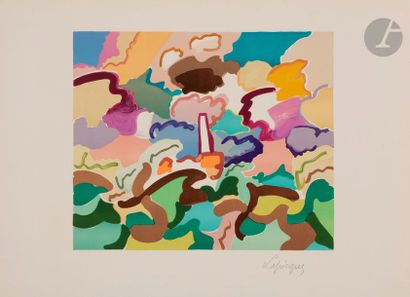 Charles LAPICQUE (1898-1988)
Balise
Lithographie.
Signée.
36.5...