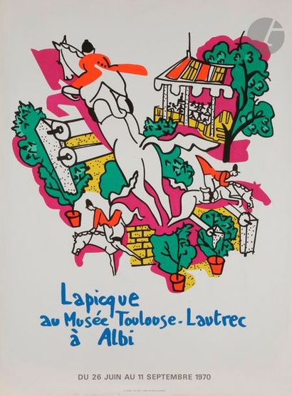 [Charles LAPICQUE]
1 lot d'affiches d'exposition...