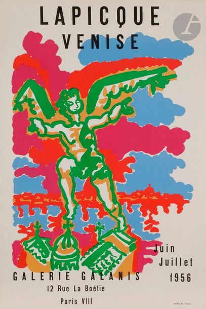 [Charles LAPICQUE]
1 lot d'affiches d'exposition...