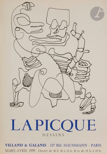 [Charles LAPICQUE]
1 lot d'affiches d'exposition...