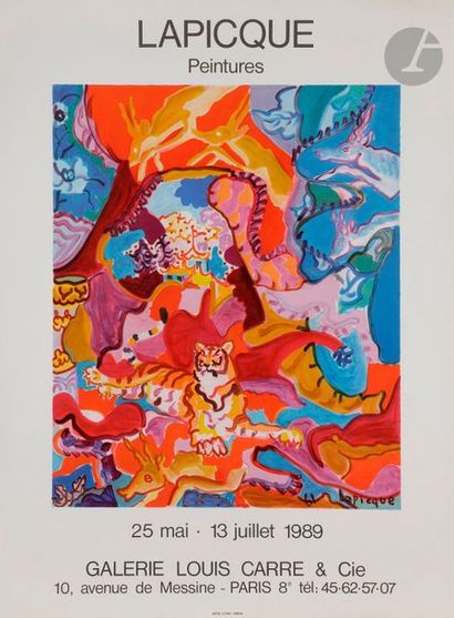 [Charles LAPICQUE]
1 lot d'affiches d'exposition...