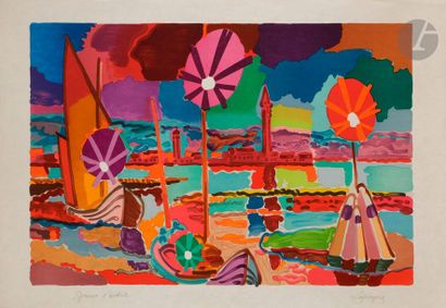 Charles LAPICQUE (1898-1988)
Crépuscule sur...