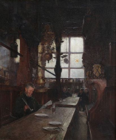 Carl MOLL (1861-1945)

Scène de taverne

Huile...