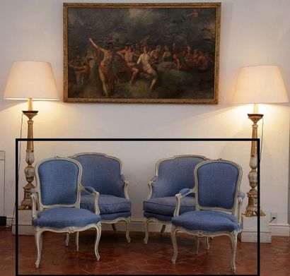 PAIRE DE BERGERES ET PAIRE DE FAUTEUILS CABRIOLET

Style...
