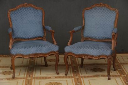 PAIRE DE FAUTEUILS à dossier plat

Style...