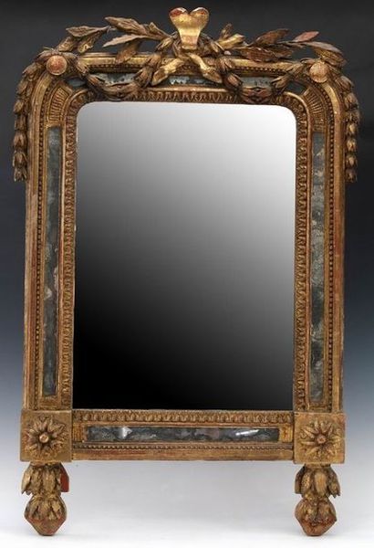 MIROIR au mercure à parecloses 

Style Louis...