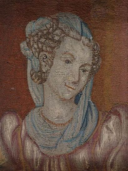 FRAGMENT DE TAPISSERIE XVIème Siècle

Buste...