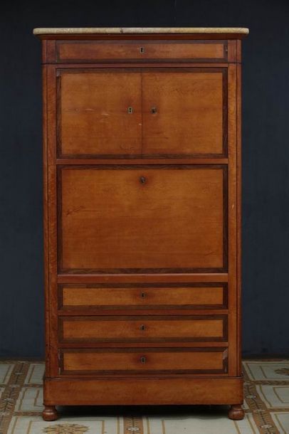 SECRETAIRE A GUILLOTINE 

Epoque Restauration...