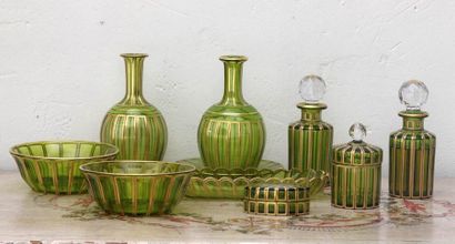 BACCARAT - PARTIE DE GARNITURE DE TOILETTE...