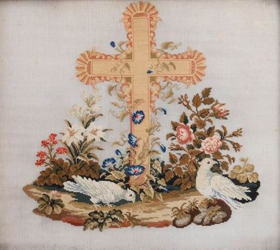 TABLEAU EN TAPISSERIE 

Epoque Napoléon III...