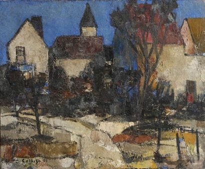 BERNARD CATHELIN (1919-2004)

Place de village

Huile...