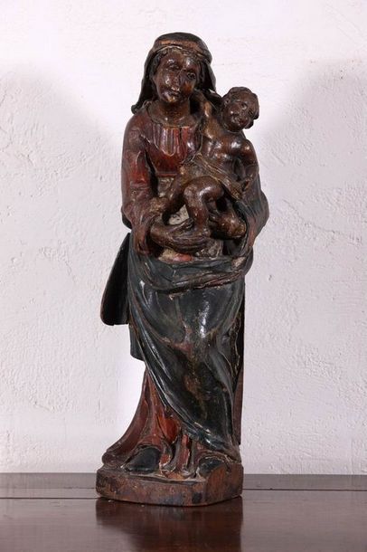 VIERGE A L'ENFANT 

XVIIIème Siècle

Bois...