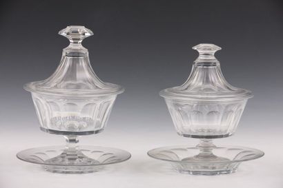 DEUX DRAGEOIRS 

XIXème Siècle

Cristal taillé...