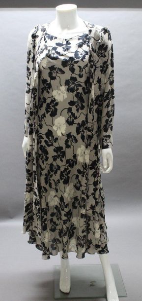 Sonia RYKIEL 

Ensemble en crêpe ciment imprimé...
