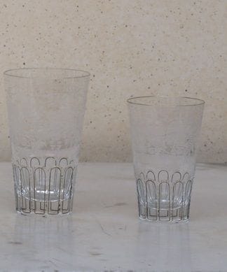 MOSER - TWELVE TWELVE AND TEN ALCOHOL GLASSES...