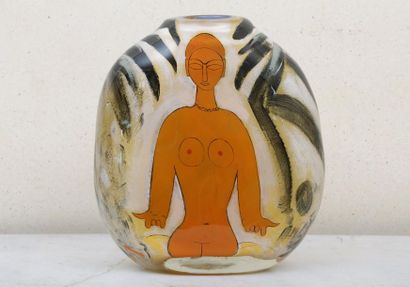 Ada LOUMANI BIOT - Ovoid VASE 

Blown glass

Polychrome...