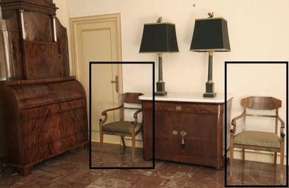 PAIR OF CHAIRS 

Austria - Biedermeier -...