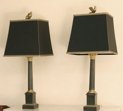 PAIR OF LARGE LAMP FEET Corinthian columns...