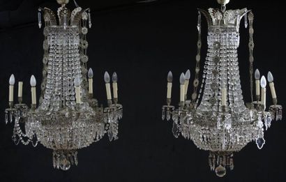 Pair of eight-light chandeliers

Restoration...