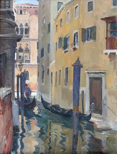 Jules Eugène PAGES ( 1867-1946 )

Gondolas...