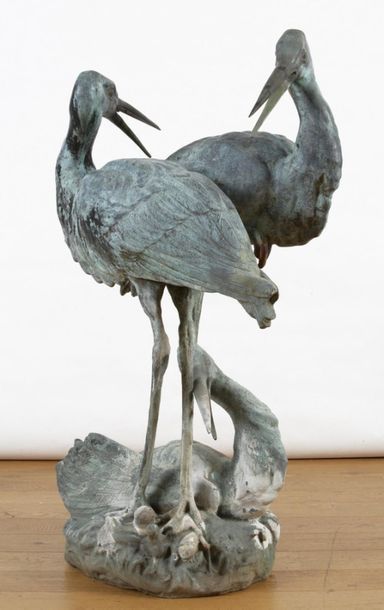 FOUNTAIN in the shape of three herons 

Modern...