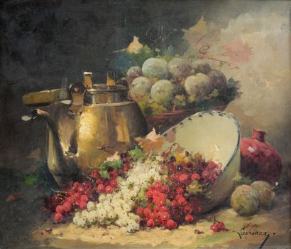 LAURENCE (XIXth Century)

Fruit and copper...