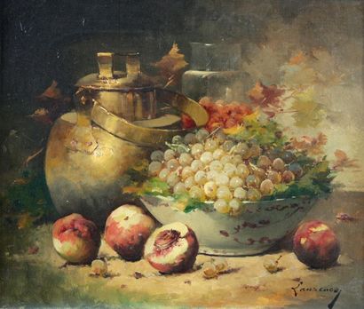 LAURENCE (XIXth Century)

Fruit and copper...