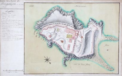 EIGHT ARCHITECT'S DRAWINGS representing forts...