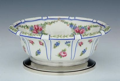 LIMOGES - White porcelain CHAIR on heel with...
