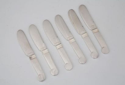 CHRISTOFLE - MODERNIST MODEL - SUITE OF 6...