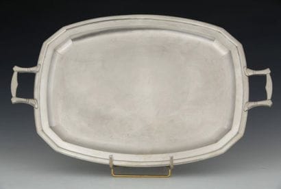 SERVICE TRAY with cut sides and handles in...