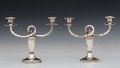 CHRISTOFLE GALLIA - PAIRE DE CANDELABRES...