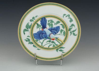 HERMES LIMOGES - MODELE TOUCANS - 12 ASSIETTES...