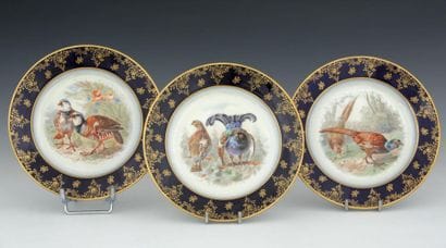 LIMOGES and J. PONTI- SUITE OF 12 HUNTING...