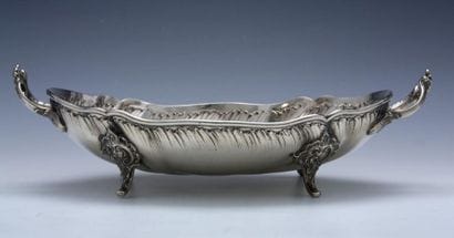 Oval BREAD BASK BASKET in silver 800 Thousandths...