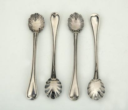 CHRISTOFLE - SUITE OF 4 SALT PELLETS in silver...