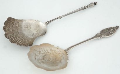 TWO SILVER 950 MILLIONS CIRCA 1900 18th Century...