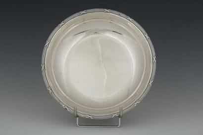 BREAD BREAD BASK BASKET round silver Minerva...