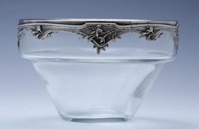 GLASS CHAIR mounted in silver 800 Millièmes...