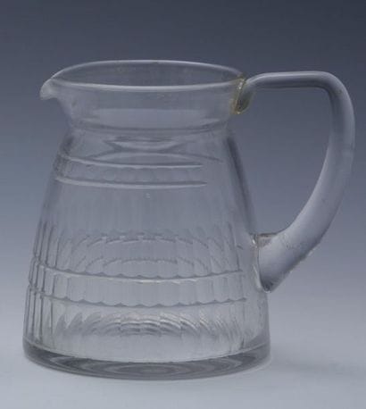 SAINT-LOUIS - Grooved cut crystal BROC Circa...