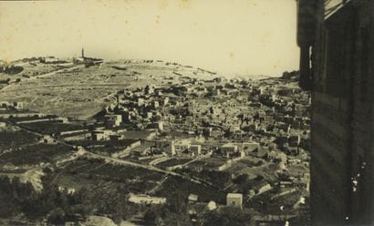 JÉRUSALEM, vers 1930.

Vue de la Vieille...