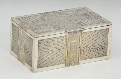 BOÎTE A CIGARES en argent 84 zolotniks (875...