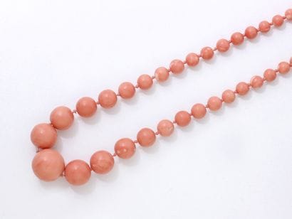 COLLIER composé d'une chute de perles de...