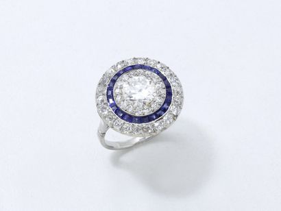 BELLE BAGUE en platine 850 millièmes composée...