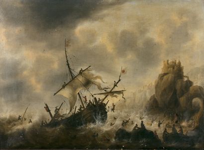 Jacob Adriaensz BELLEVOIS (1621-1675) 

Navire...