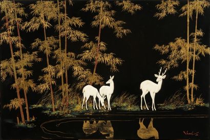 TRUONG VAN THANH (XXème Siècle) 

Cervidés...