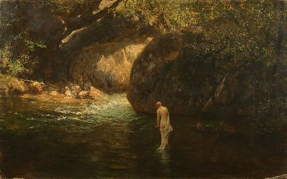 Felix POSSART (1837-1928) 

Jeune fille près...