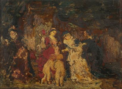 Adolphe MONTICELLI (1824-1886) 

Scène de...