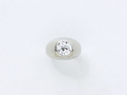 BAGUE JONC de petit doigt en or gris 750...